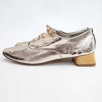repetto MARK OXFORD SHOES パテント エナメル ヒール付き サイズ40 シューズ・靴 ピンクゴールド レディース レペット【中古】5-0306G◎
