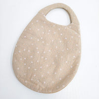 mina perhonen crystal eggbag エッグバッグ e582 刺繍 トートバッグ ベージュ レディース ミナペルホネン【中古】5-0929G∞