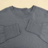 KURASHI&Trips ナイロンウール セーター ニット ブルー レディース クラシアンドトリップス/北欧、暮らしの道具店【中古】5-0924T∞