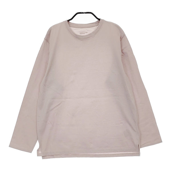 KURASHI&Trips コットン 長袖Ｔシャツ カットソー ロンＴ ピンク レディース クラシアンドトリップス/北欧、暮らしの道具店【中古】5-0506M♪