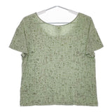 mina perhonen laundry ss8773 letter of flower 半袖Ｔシャツ カットソー ライトグリーン レディース ミナペルホネンランドリー【中古】5-0517S∞