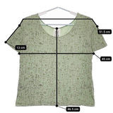 mina perhonen laundry ss8773 letter of flower 半袖Ｔシャツ カットソー ライトグリーン レディース ミナペルホネンランドリー【中古】5-0517S∞