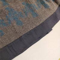 mina perhonen ra5876 odyssey ウールコットン 刺繍 スカート グレー レディース ミナペルホネン【中古】5-0924T∞