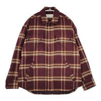 Shinzone CPO CHECK JACKET 19AMSJK53 CPOチェック ジャケット ワインレッド ベージュ レディース シンゾーン【中古】5-0901T∞