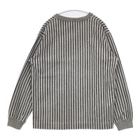 nanamica SUHF847 カットソー ストライプ スウェット グレー ホワイト ブラック レディース ナナミカ【中古】5-0901T∞