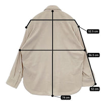 MACPHEE ストレッチコーデュロイ オーバーサイズドシャツ 長袖シャツ ベージュ レディース マカフィー【中古】5-0901T∞