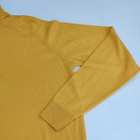 JOHN SMEDLEY イギリス製 メリノウール タートルネック セーター ニット イエロー レディース ジョンスメドレー【中古】5-0901T∞