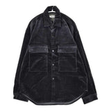 MONKEY TIME 8WALE SOFT CORD SNAP SHIRT 定価18480円 コーデュロイ 長袖シャツ ブラック メンズ モンキータイム【中古】5-1027T∞