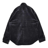 MONKEY TIME 8WALE SOFT CORD SNAP SHIRT 定価18480円 コーデュロイ 長袖シャツ ブラック メンズ モンキータイム【中古】5-1027T∞