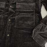 MONKEY TIME 8WALE SOFT CORD SNAP SHIRT 定価18480円 コーデュロイ 長袖シャツ ブラック メンズ モンキータイム【中古】5-1027T∞