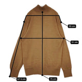 45R/45rpm カメリヤニットソーのヘンリーネック 定価37400円 ウール サイズ4 セーター ニット キャメル メンズ フォーティーファイブアールピーエム【中古】5-1027T∞