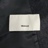 08 sircus 08サーカス モヘヤ サイズ0 チェスターコート ネイビー レディース【中古】5-1030A◎