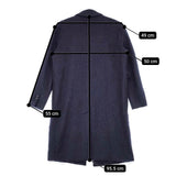 08 sircus 08サーカス モヘヤ サイズ0 チェスターコート ネイビー レディース【中古】5-1030A◎