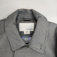 nanamica GORE-TEX 定価91300円 SUBF600 ウールゴアテックス XS ステンカラーコート グレー レディース ナナミカ【中古】5-0906T∞