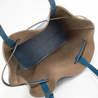 repetto レザー ポーチ付き トートバッグ ブルー系 レディース レペット【中古】5-0504G∞
