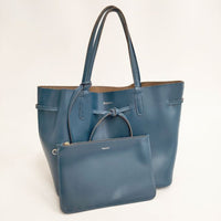 repetto レザー ポーチ付き トートバッグ ブルー系 レディース レペット【中古】5-0504G∞