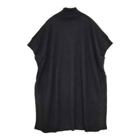 bul bul ウール 混 ハイゲージ タートルネック ポンチョ ブラック レディース バルバル【中古】5-0901T∞