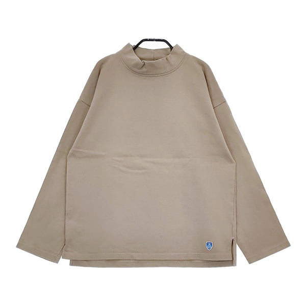 ORCIVAL モックネック 無地 サイズ1 長袖Ｔシャツ カットソー ロンＴ ベージュ レディース オーシバル/オーチバル【中古】5-0506M♪