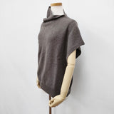 TANG アシンメトリーネックニットベスト 20AW サイズ38 ベスト ブラウン レディース タング【中古】5-0922T◎