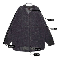 mao made 浅Vネック裾ドロストゆるっとプルオーバー セーター ニット ブラック レディース マオメイド【中古】5-0506M♪