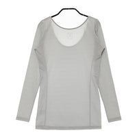 PUPULA 537015S サイズ38 Uネック カットソー ライトグレー レディース ププラ【中古】5-0506M♪
