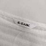 LE GLAZIK 半袖 プルオーバー コットン ブラウス シャツ ホワイト レディース ルグラジック【中古】5-0517S∞