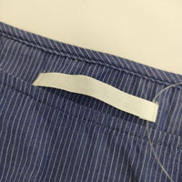 URBAN RESEARCH DOORS ストライプ ノースリーブ コットン ブラウス シャツ ブルー レディース アーバンリサーチドアーズ【中古】5-0517S∞