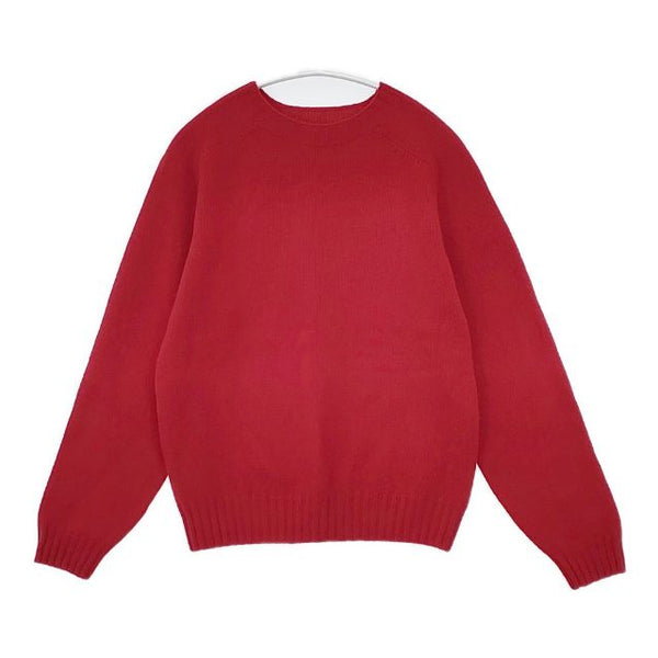 Morris&Sons ウール イギリス製 クルーネック セーター ニット レッド レディース モリスアンドサンズ【中古】5-1001T∞