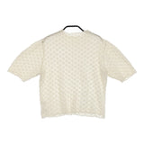Dot & Stripes 縮絨ラッセルレースハイネック半袖プルオーバー 定価8250円 カットソー キナリ レディース ドット&ストライプス【中古】5-0411S♪