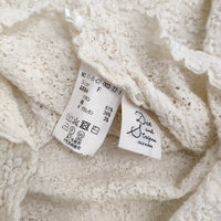 Dot & Stripes 縮絨ラッセルレースハイネック半袖プルオーバー 定価8250円 カットソー キナリ レディース ドット&ストライプス【中古】5-0411S♪