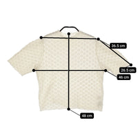 Dot & Stripes 縮絨ラッセルレースハイネック半袖プルオーバー 定価8250円 カットソー キナリ レディース ドット&ストライプス【中古】5-0411S♪