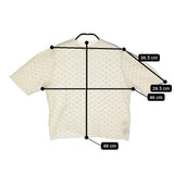 Dot & Stripes 縮絨ラッセルレースハイネック半袖プルオーバー 定価8250円 カットソー キナリ レディース ドット&ストライプス【中古】5-0411S♪