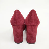 Christian Louboutin スウェード サイズ35 80mmヒール パンプス ボルドー レディース クリスチャンルブタン【中古】5-0925T◎