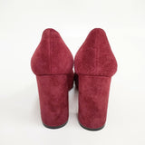 Christian Louboutin スウェード サイズ35 80mmヒール パンプス ボルドー レディース クリスチャンルブタン【中古】5-0925T◎