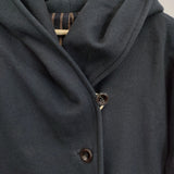 LOISIR ウール フーディ サイズ36 Aライン コート ネイビー レディース ロワズィール【中古】5-1024A◆