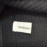 veritecoeur タートルネックポンチョ ポンチョ ネイビー レディース ヴェリテクール【中古】5-0811T◎