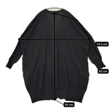 veritecoeur VCK-250 ウール カシミヤ Vネック ニット ロング カーディガン ブラック レディース ヴェリテクール【中古】5-0929T∞