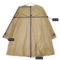 LOISIR リネン アデュートリステス サイズ38 ノーカラー コート ベージュ レディース ロワズィール【中古】5-0411M♪