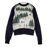 R&D.M.Co- WEEKEND HILL バックボタン シルク ウール 定価41800円 no.5200 セーター ニット ネイビー レディース オールドマンズテーラー【中古】5-0906T∞