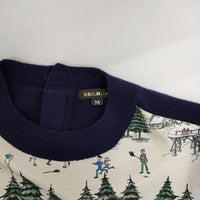 R&D.M.Co- WEEKEND HILL バックボタン シルク ウール 定価41800円 no.5200 セーター ニット ネイビー レディース オールドマンズテーラー【中古】5-0906T∞