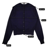 R&D.M.Co- WEEKEND HILL バックボタン シルク ウール 定価41800円 no.5200 セーター ニット ネイビー レディース オールドマンズテーラー【中古】5-0906T∞