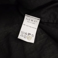 R&D.M.Co- GATHER SMOCK コットン スモックブラウス 定価30800円 5672 ブラウス ブラック レディース オールドマンズテーラー【中古】5-0213M♪