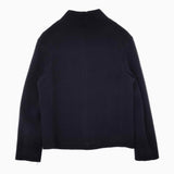 R&D.M.Co- 縮絨起毛ニット ウール 羽織 ジャケット ネイビー レディース オールドマンズテーラー【中古】5-0914T△