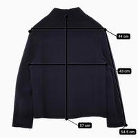 R&D.M.Co- 縮絨起毛ニット ウール 羽織 ジャケット ネイビー レディース オールドマンズテーラー【中古】5-0914T△
