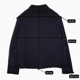 R&D.M.Co- 縮絨起毛ニット ウール 羽織 ジャケット ネイビー レディース オールドマンズテーラー【中古】5-0914T△