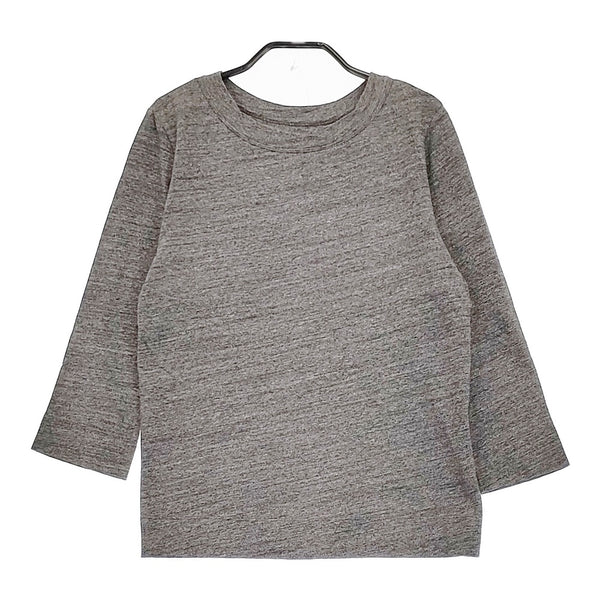 45R/45rpm コットン 綿100％ サイズ2 長袖Ｔシャツ カットソー ロンＴ グレー レディース フォーティーファイブアールピーエム【中古】5-0411M♪