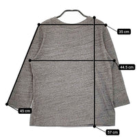 45R/45rpm コットン 綿100％ サイズ2 長袖Ｔシャツ カットソー ロンＴ グレー レディース フォーティーファイブアールピーエム【中古】5-0411M♪