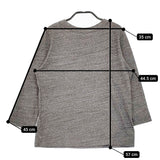 45R/45rpm コットン 綿100％ サイズ2 長袖Ｔシャツ カットソー ロンＴ グレー レディース フォーティーファイブアールピーエム【中古】5-0411M♪