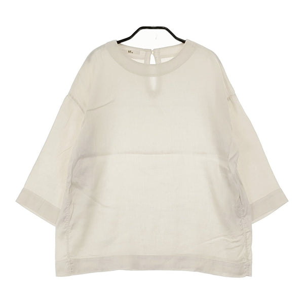 45R/45rpm リネンキュプラツイルTシャツ 定価25300円 ブラウス オフホワイト レディース フォーティーファイブアールピーエム【中古】5-0411M♪