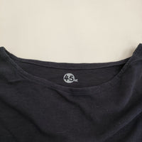 45R/45rpm コットン100％ サイズ0 長袖Ｔシャツ カットソー ロンＴ ネイビー レディース フォーティーファイブアールピーエム【中古】5-0411M♪